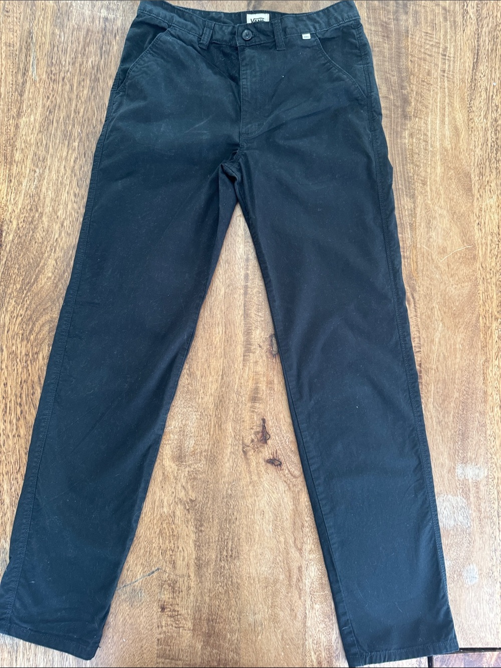Vans Boys Size 18 Black Chino Pants - Straight Fit